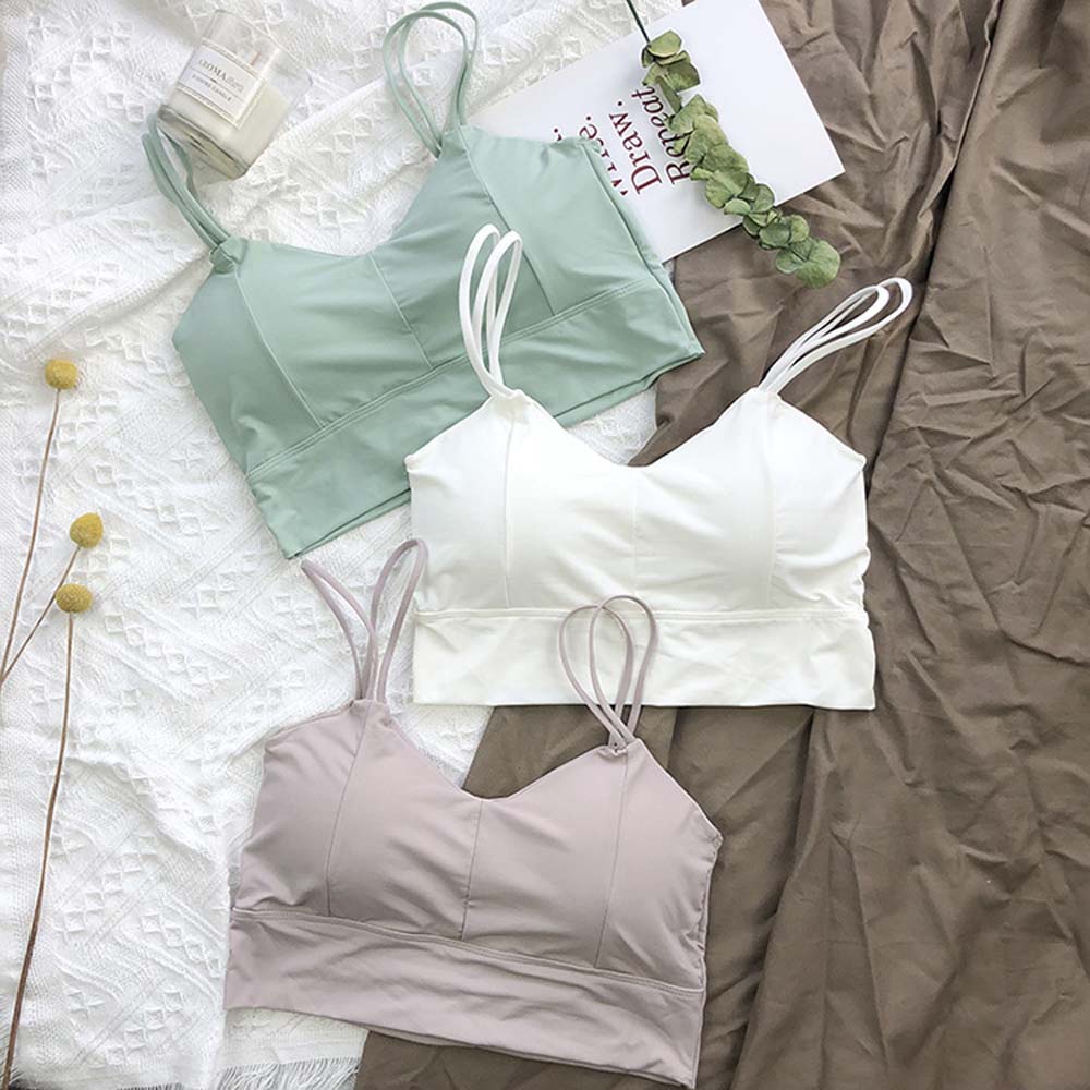 Áo Lót Không Đường May Màu Sắc Đơn Giản Phong Cách Hàn Quốc Thời Trang Mùa Hè Cho Nữ