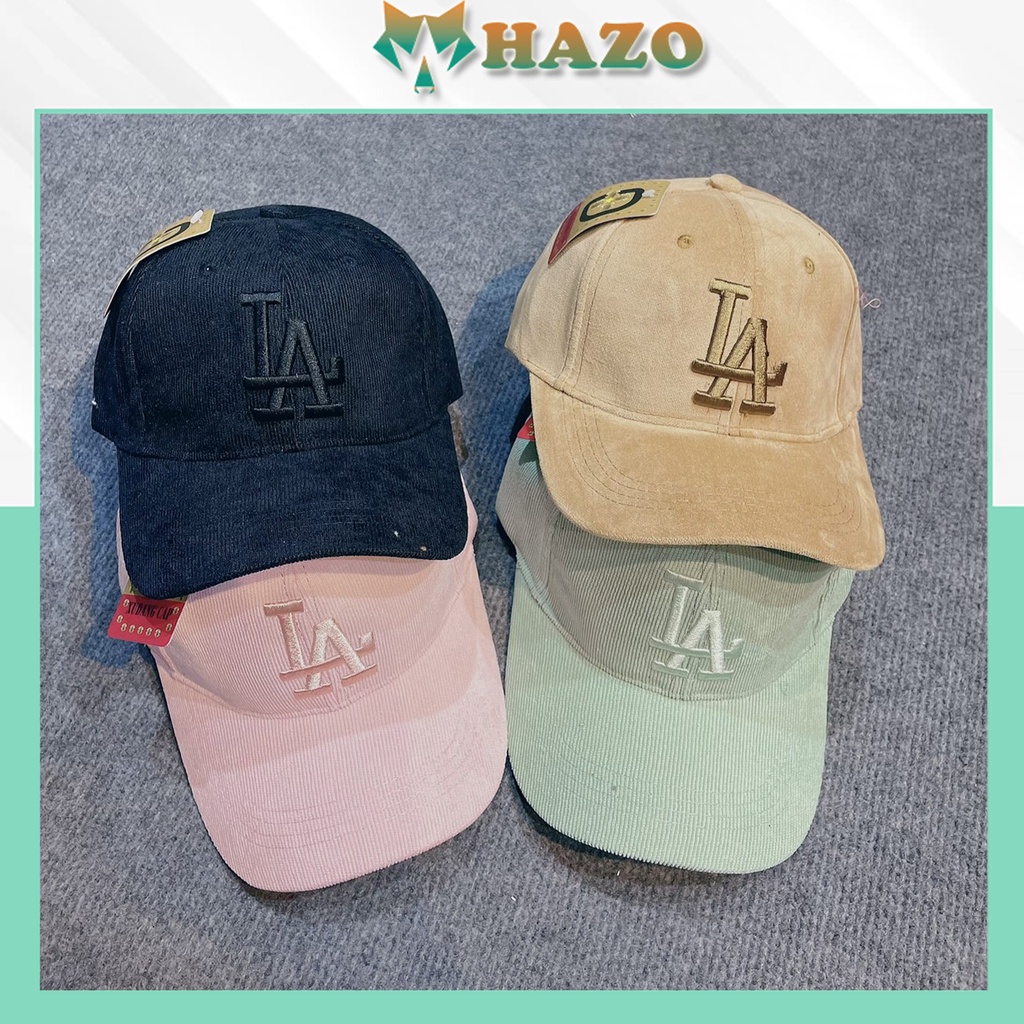 Mũ Lưỡi Trai Nón Kết Nhung Cao Cấp Thêu Chữ Lafashion 398 Phong Cách Ulzzang Form Unisex Nam Nữ - Hazo
