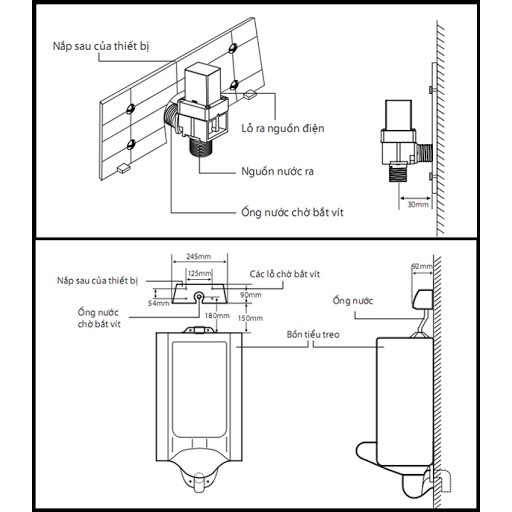 [Chính Hãng] Van cảm ứng tiểu nam SH-S6 nhà thông minh Bkav Smarthome