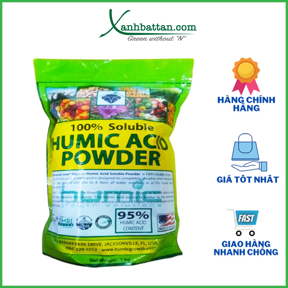 Acid Humic Bột Kích Rễ - Giải Độc Cây - Hạ Phèn Nhập Khẩu Mỹ 1 Kg