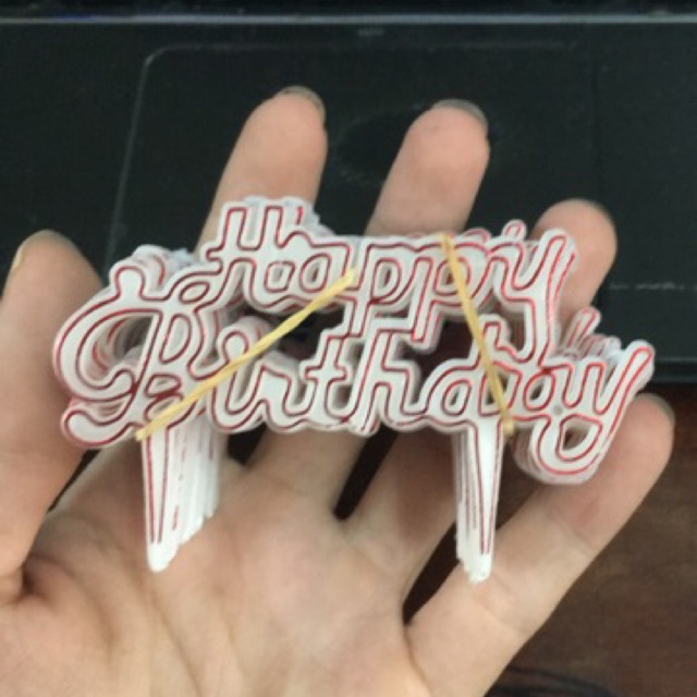 Combo 100 thẻ cắm happy birthday nhựa
