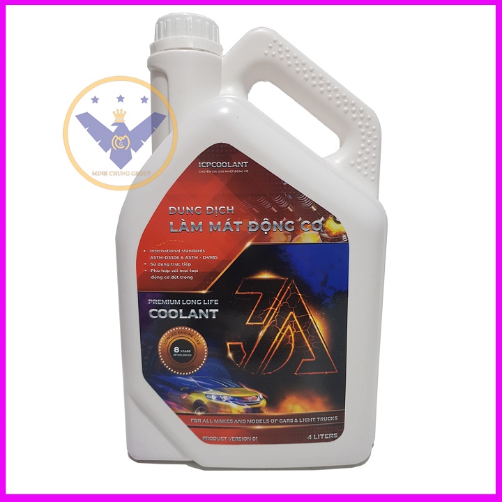 COMBO 2 lon nước làm mát xe ô tô màu đỏ 3A Premium Longlife Coolant 500ml
