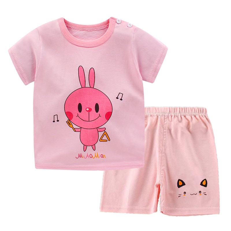 Kids Clothes Short Sleeve Premium Quality Girls Clothes Top And Pants Kids Pajamas Sleepwear Clothing Set