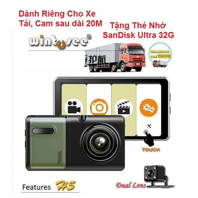 (Xe) Camera hành trình xe tải Wintosee H5 .