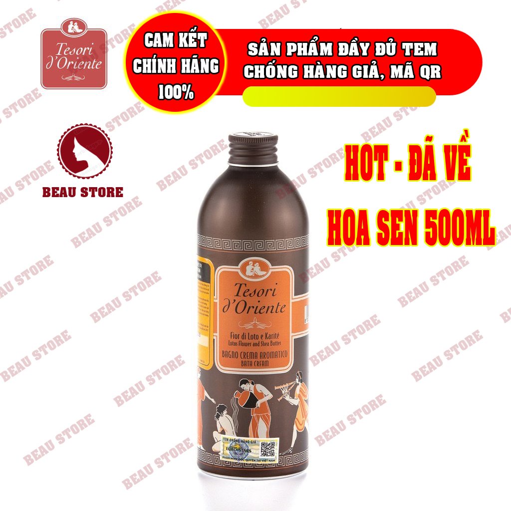 Sữa tắm xích Tesori D'Oriente Hàng Chính Hãng Nhập Khẩu Ý Có Team Đầy Đủ 250/500ml- Tặng Vòi