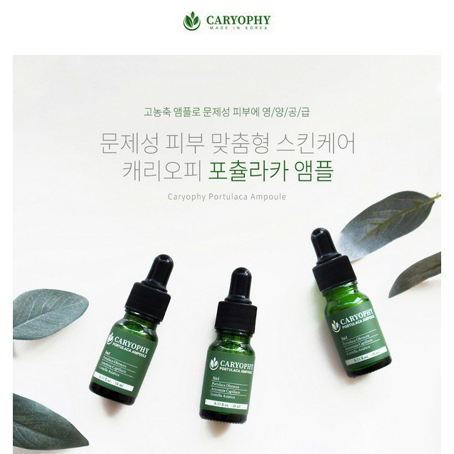 Combo 2 Sản Phẩm Giảm Mụn Thâm Caryophy Portulaca (Sữa rửa mặt + Serum)