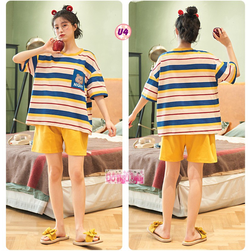 Bộ Ngủ 2 dây dễ thương (thun cotton) U4 | BigBuy360 - bigbuy360.vn