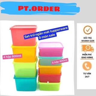 Set 9 hộp Tupperwarr hộp trữ đông