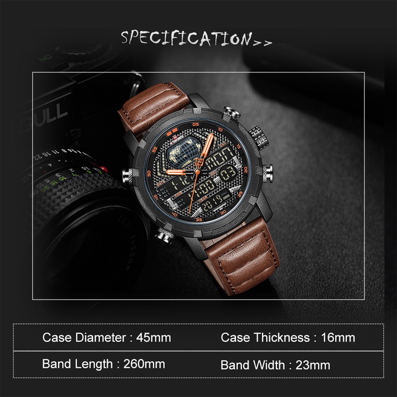 Naviforce Đồng Hồ Đeo Tay Thể Thao Chống Thấm Nước Dành Cho Nam