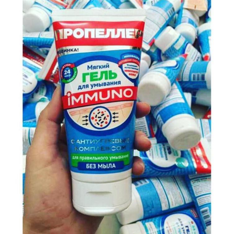 Sữa Rửa Mặt Ngừa Mụn Immuno Dạng Gel Của Nga - 150ml - Nhẹ nhàng đánh bay mụn, dành cho da nhạy cảm | BigBuy360 - bigbuy360.vn