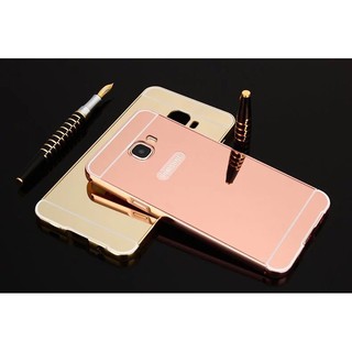 Ốp lưng viền kim loại lưng gương bóng cho Samsung Galaxy J5 Prime