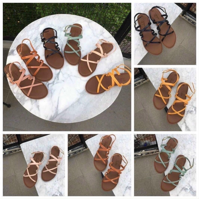 Sandal bệt đi du lịch đi biển siêu sang, chất mềm hàng vnxk sịn siêu bền, kiểu sáng quai chéo cực xinh