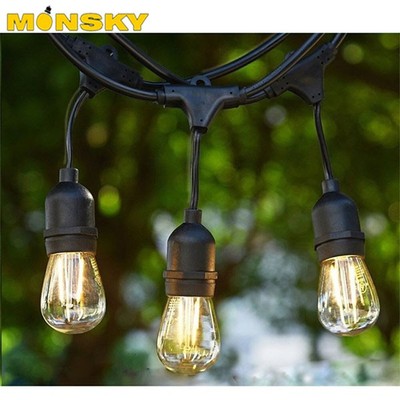 Dây đèn trang trí MONSKY chống nước 100% ngoài trời đui chuông chống nước loại chuẩn IP65