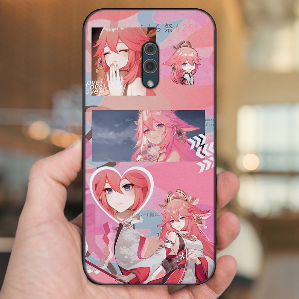 Ốp lưng Oppo K3 viền đen in hình Yae Miko Genshin Impact