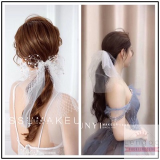 Cài Tóc Cô Dâu phối voan hàn quốc