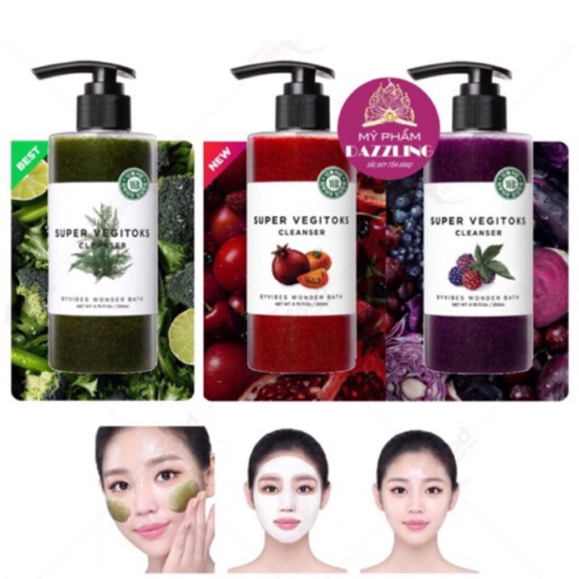 Sữa Rửa Mặt Thải Độc Rau Củ Làm Sạch Sâu Vegitoks Cleanser Mẫu Mới | BigBuy360 - bigbuy360.vn