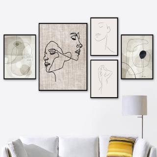 Tranh Vải Canvas Treo Tường Trang Trí Phong Cách Trừu Tượng Độc Đáo