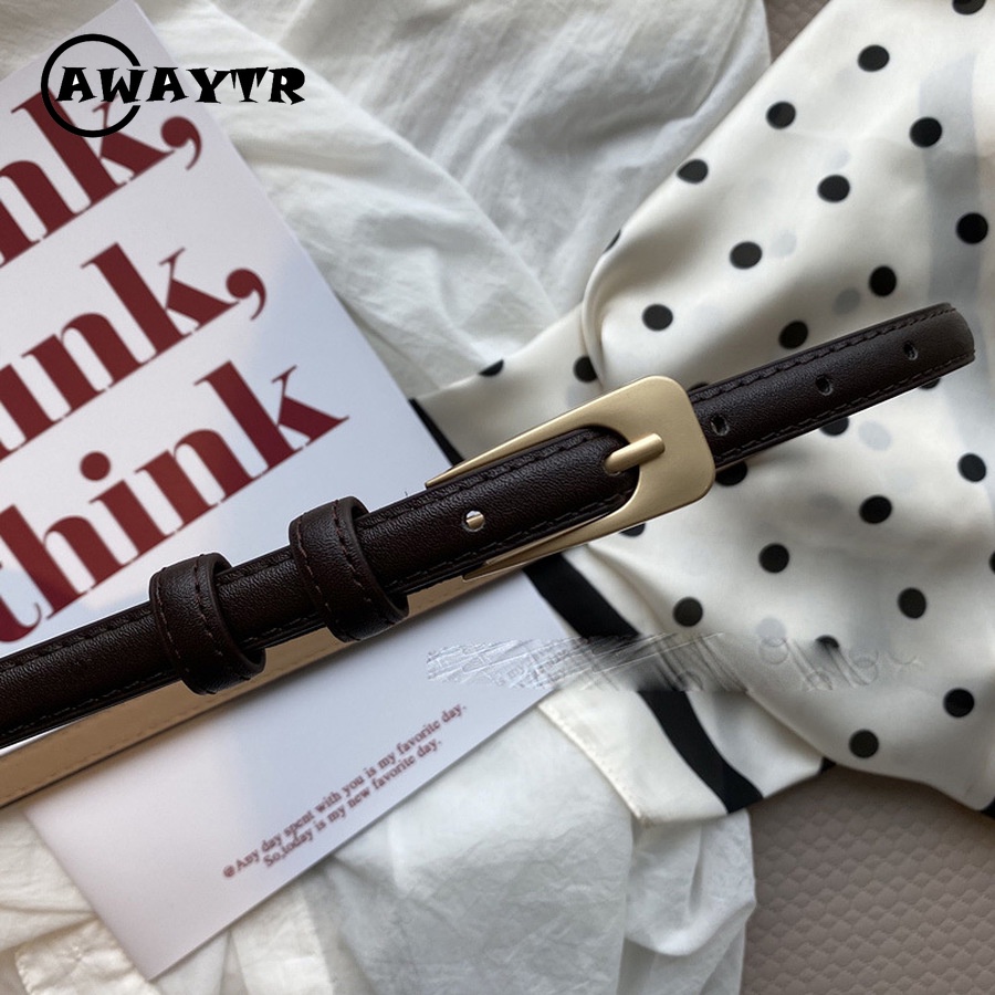 Thắt Lưng Da Pu Bản Nhỏ Thời Trang Hàn Quốc Cho Nữ