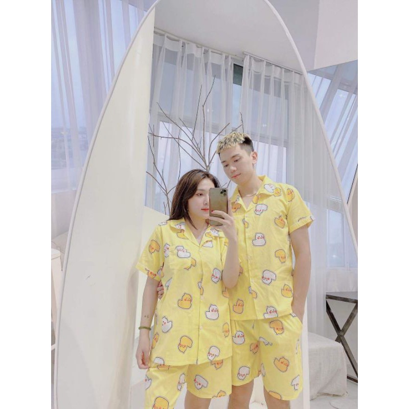 Pijama Hàn Quốc Hình Cute Tay Ngắn Quần Ngắn Đủ Size - Bộ ngủ Couple Full size | BigBuy360 - bigbuy360.vn