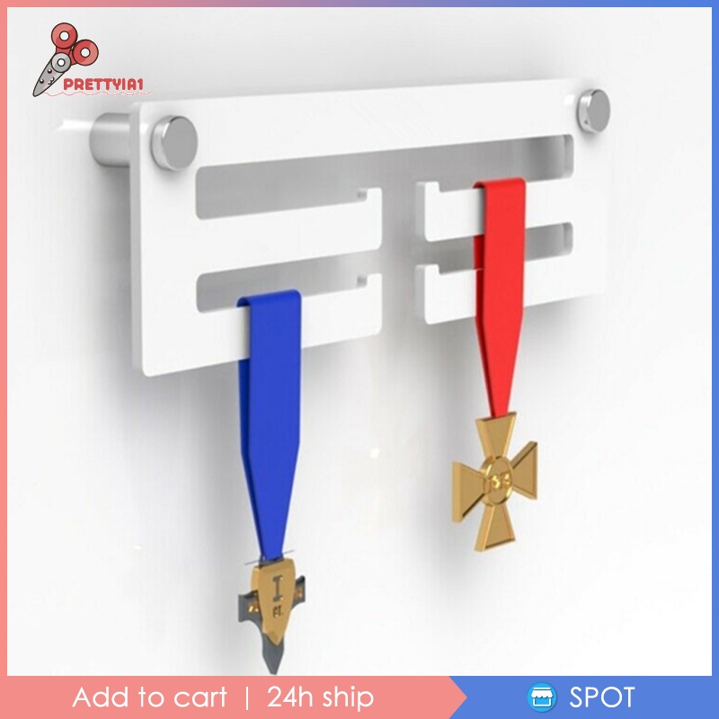 [Prettyia1] Giá Treo Trưng Bày Huy Chương 3 Màu Acrylic / Giá Đỡ / Giá Đỡ Kèm Ốc Vít