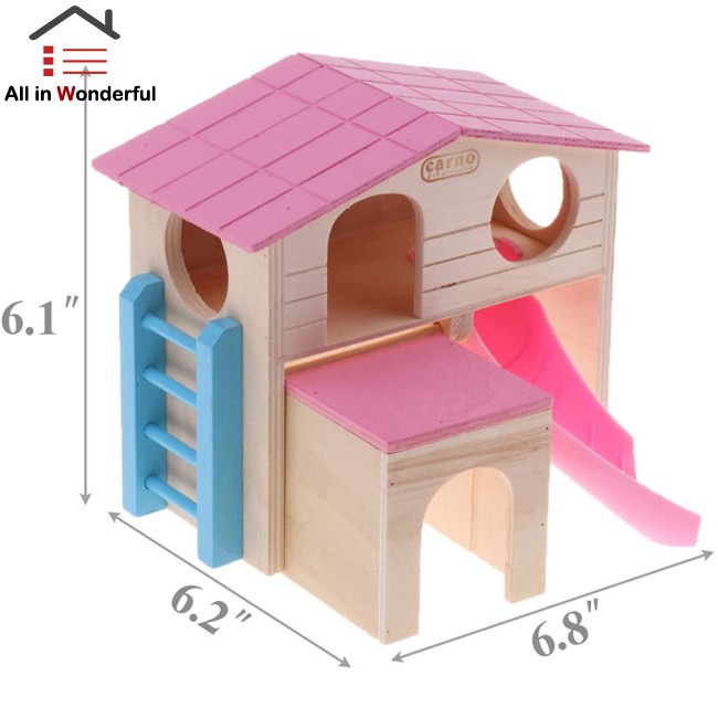 1 Nhà Gỗ Đồ Chơi Cho Chuột Hamster