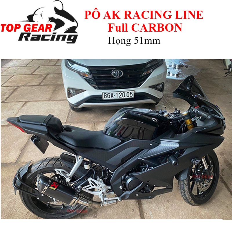 Pô Akrapovic Racing Line Full Carbon Họng 51mm