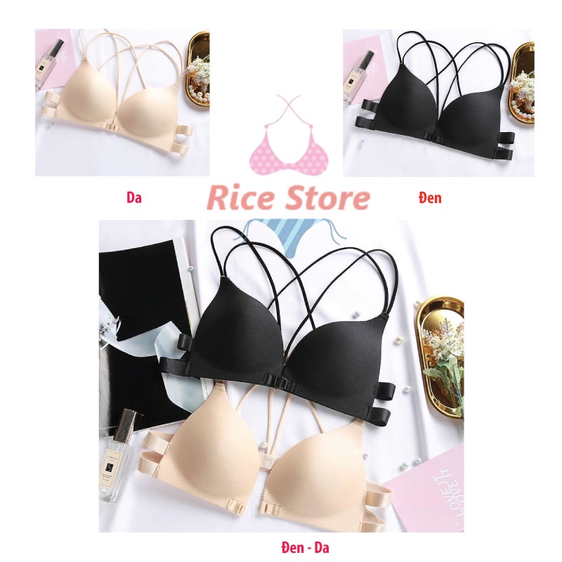 áo lót nữ đúc su cài trước đệm mỏng không gọng nâng ngực cao cấp sexy KIMCHIBIKINI bra 4 dây gợi cảm big size AL014 | BigBuy360 - bigbuy360.vn