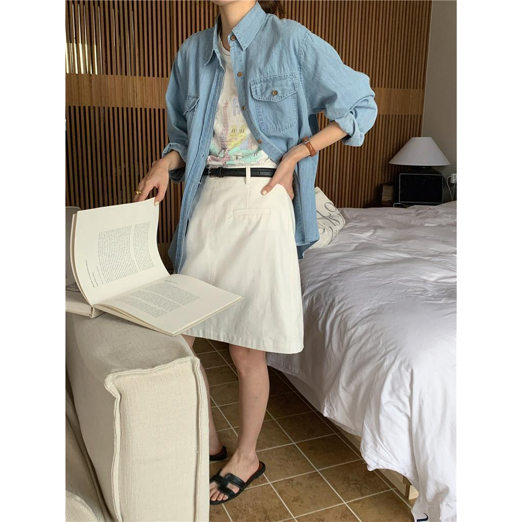 Áo Sơ Mi Denim Hai Túi Cổ Điển 61533