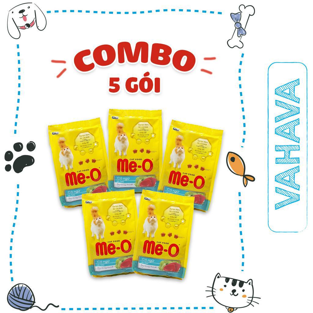 COMBO 5 gói thức ăn cho mèo lớn me-o cá ngừ 350g - hạt cho mèo meo - VAHAVA