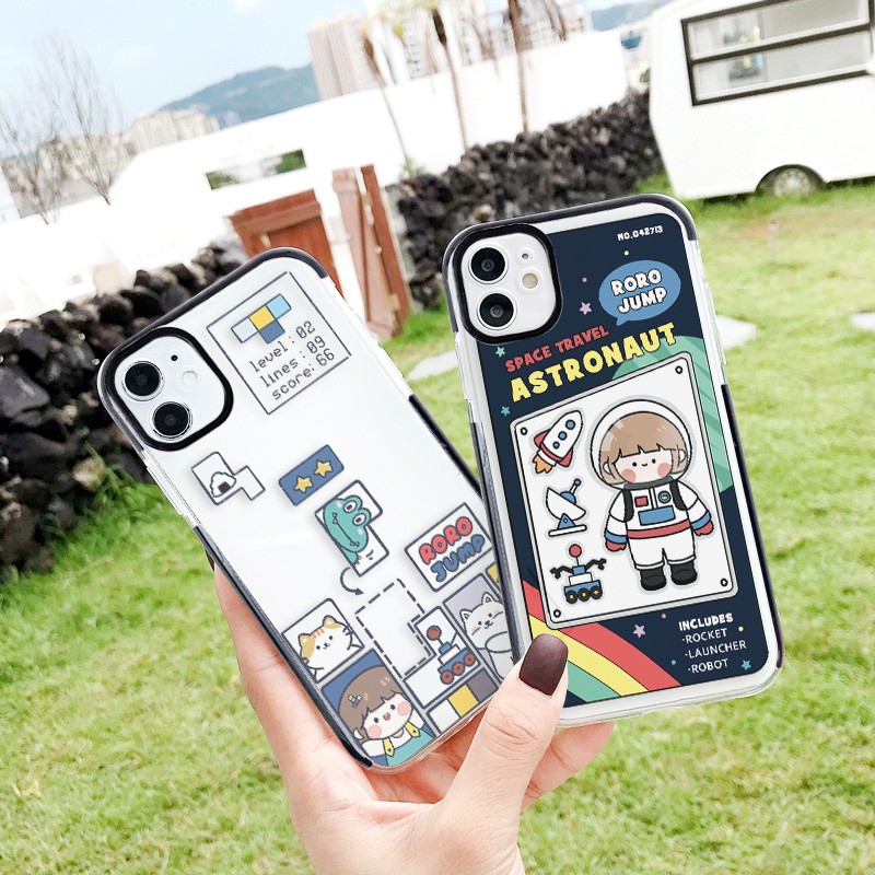 Ốp lưng iphone Roro Astronaut PM siêu chống sốc 5/5s/6/6plus/6s/6splus/7/7plus/8/8plus/x/xr/xs/11/12/pro/max/plus/promax