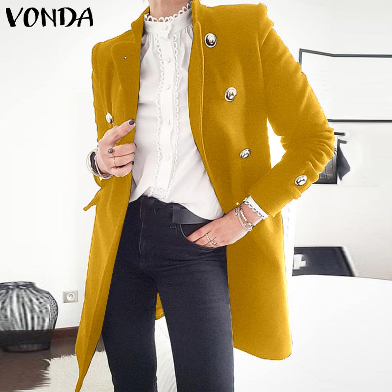 Áo Blazer VONDA Midi Tay Dài Màu Trơn Thời Trang Thu Đông Cho Nữ | BigBuy360 - bigbuy360.vn