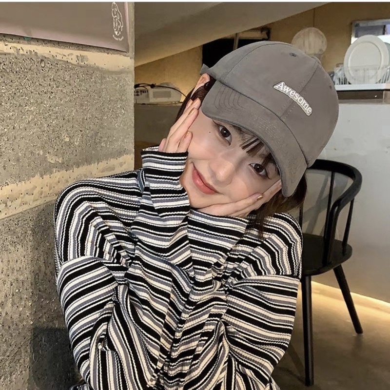 Mũ lưỡi trai ❤️ Nón kết thêu chữ AWESOME phong cách unisex phù hợp cho cả nam lẫn nữ