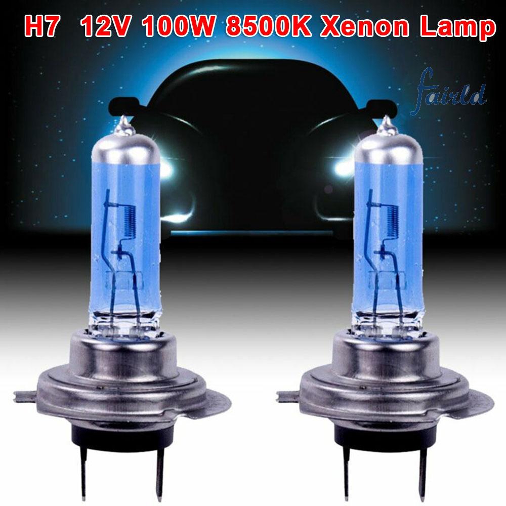 2 Bóng Đèn Pha Xenon Trắng 12v H7 100w 8500k Tiện Dụng Cho Xe Hơi