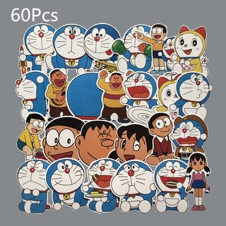 Set 60 miếng dán hình doraemon chống thấm nước dễ thương