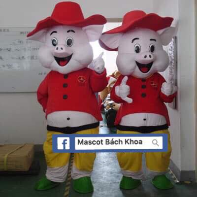 Mascot Lợn Thần tài - tặng kèm túi thơm - trang phục hóa trang