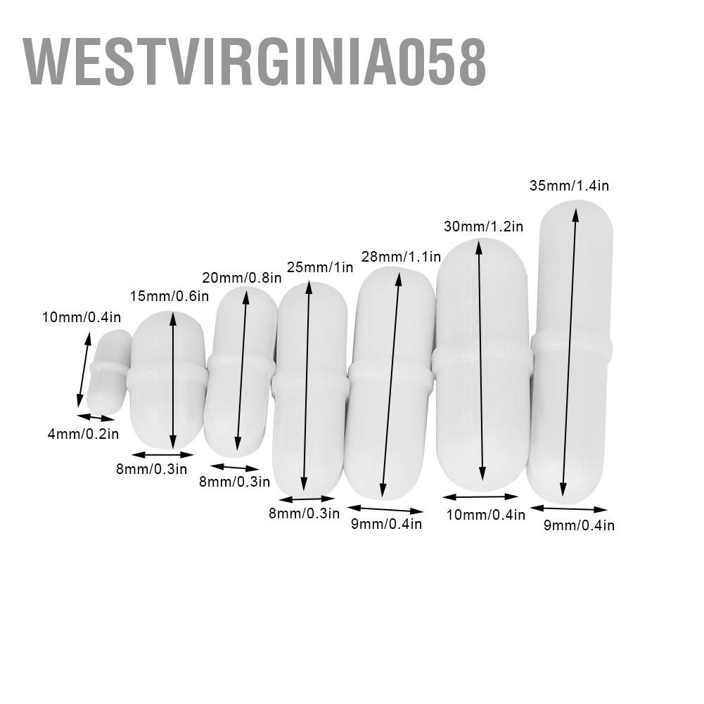 Westvirginia058 Thanh khuấy 7 cái Loại B PTFE Phòng thí nghiệm từ Máy trộn cho máy