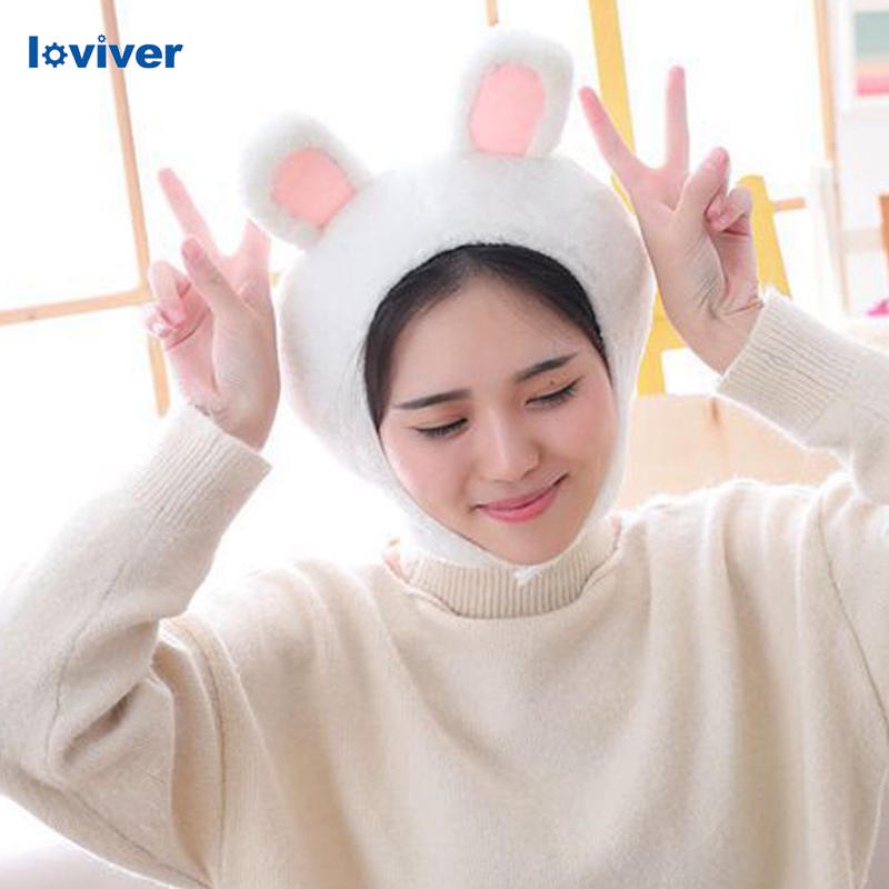 Hoạt Hình Động Vật Mũ Tai Trang Phục Mũ Sang Trọng Mũ Trùm Đầu Thỏ Mùa Đông