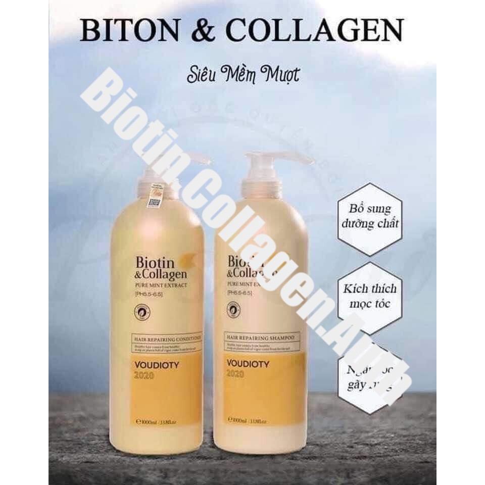 🛑FreeShip🛑Cặp Dầu Gội Xả Biotin Collagen Vàng | Phục Hồi Kích Thích Mọc Tóc ⚜️Hàng Chính Hãng⚜️ Ⓒ 79