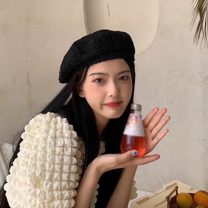 Mũ Nồi Phối Ren Lỗ Thoáng Khí Thời Trang Mùa Hè Cho Nữ