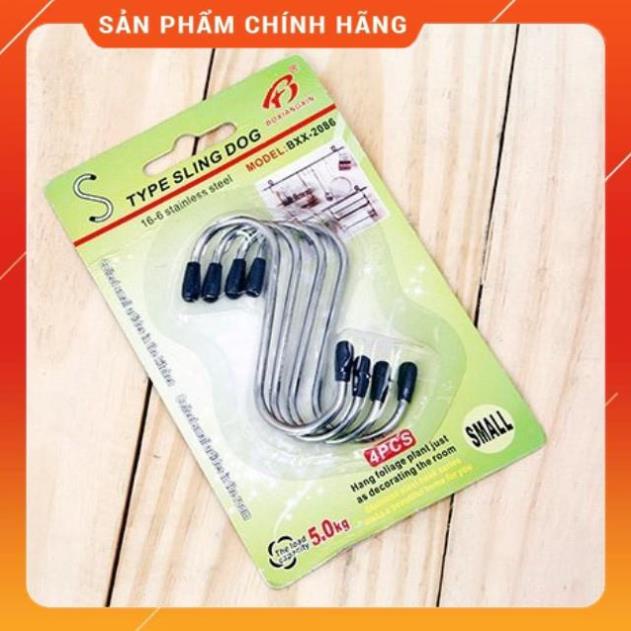 Set 4 Móc Treo Inox Hình Chữ S