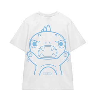 Áo thun Angry khủng long RAWR màu trắng XXME