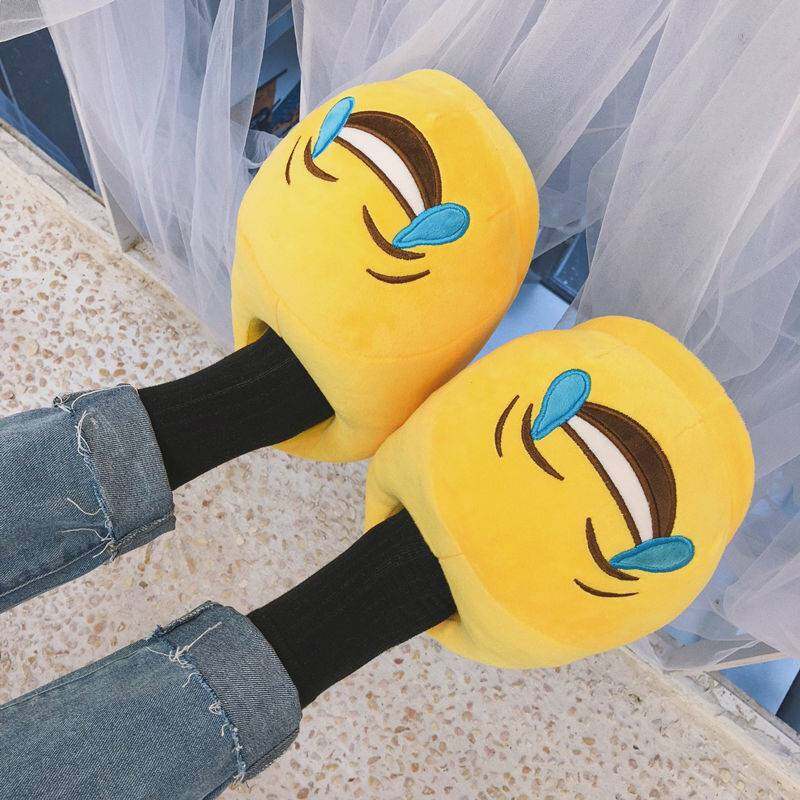 Dép Bông Đi Trong Nhà Hình Emoji Dễ Thương