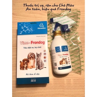 Thuốc xịt ve đặc trị diệt ve, bọ chét chó mèo vime-frondog