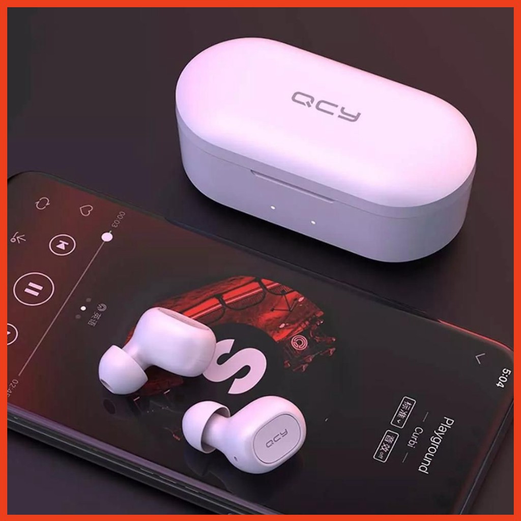 Tai nghe nhét tai không dây QCY T1 - QCY T2C công nghệ Bluetooth 5.0 (có dock tự sạc)