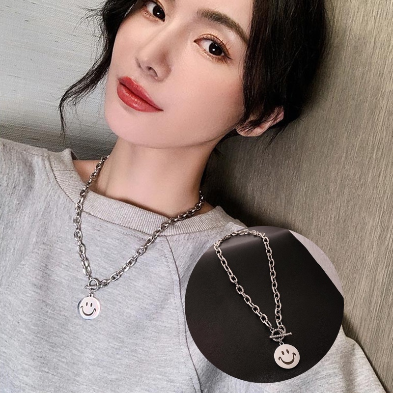 Dây chuyền mặt cười thanh gài xích to