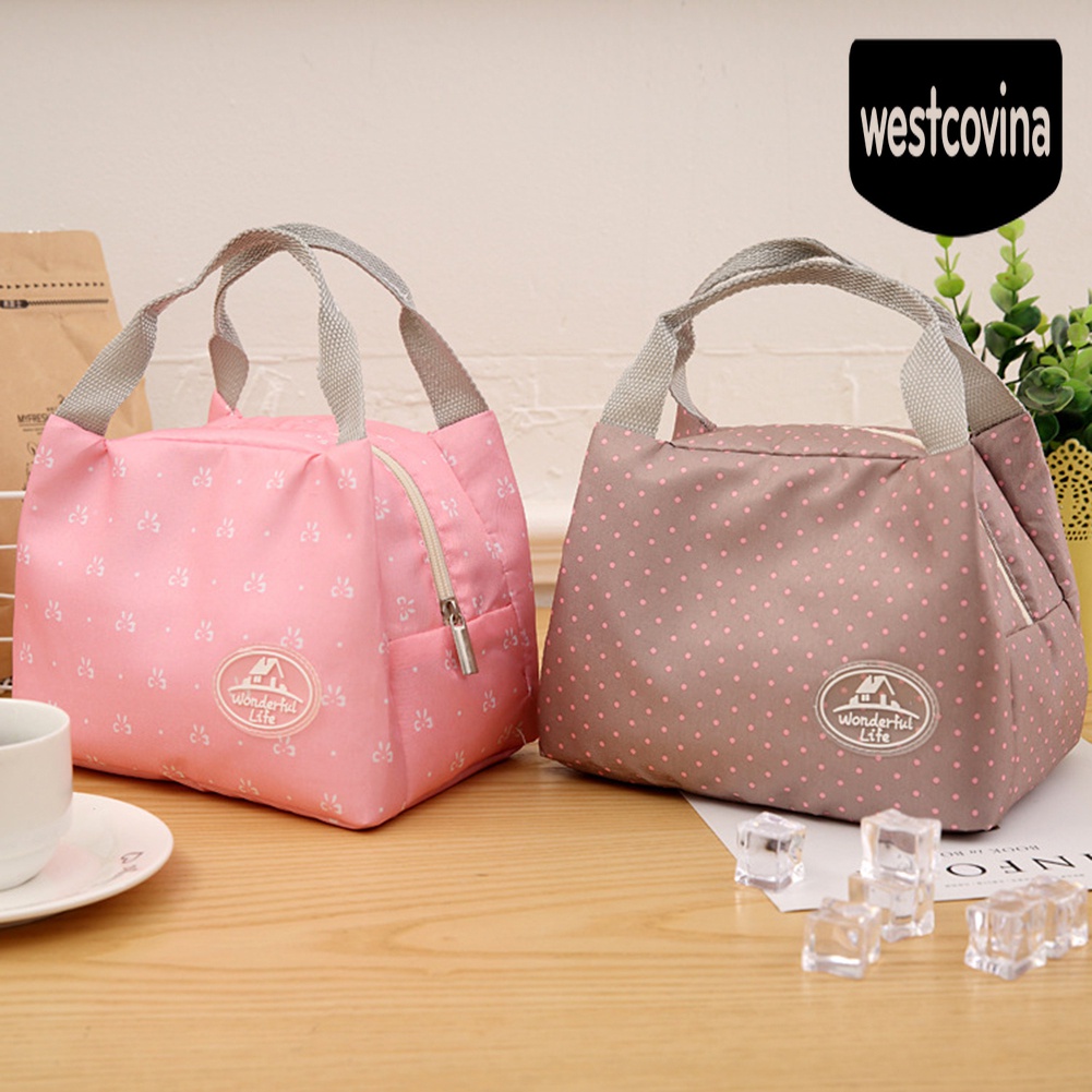 [Hot]☀ Túi Đựng Hộp Cơm Trưa Giữ Nhiệt Họa Tiết Sọc Có Thể Tái Sử Dụng Cho Học Sinh