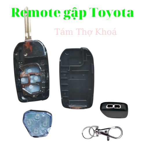 Chìa khóa remote gập Toyota Innova, Fortuner, Corolla Altis, Vios... Hướng dẫn cài remote