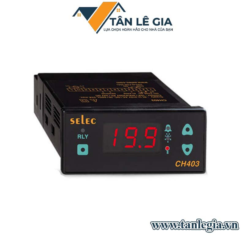 Bộ điều khiển nhiệt độ Selec CH403-3-NTC, Chế độ điều khiển: ON/OFF (Độ trễ - 0.1 - 9.90)