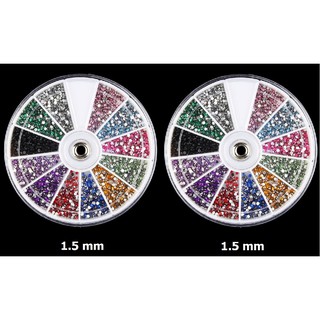 Đá đính móng đẹp 12 màu, size 1.5 mm