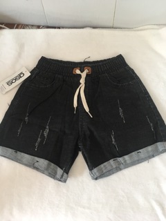 Quần short jean lưng thun co dãn